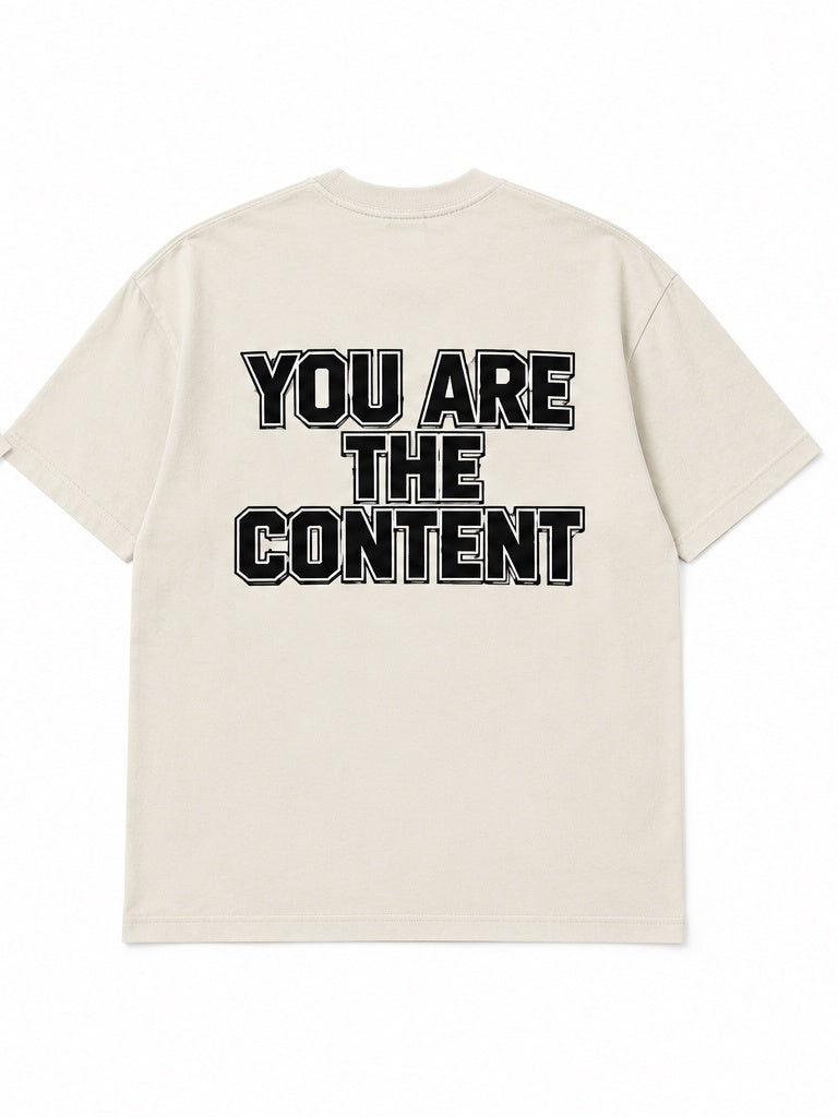 Life Is Content Tee – Cream