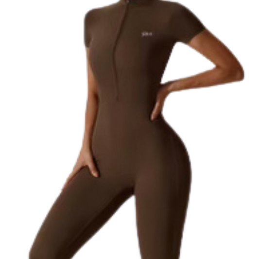 Zip Up One Piece Short Sleeve SBK Jumpsuit
