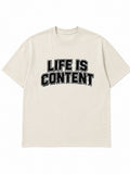 Life Is Content Tee – Cream