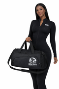 “304 Shii” Duffle Bag with Shoe Compartment in Black