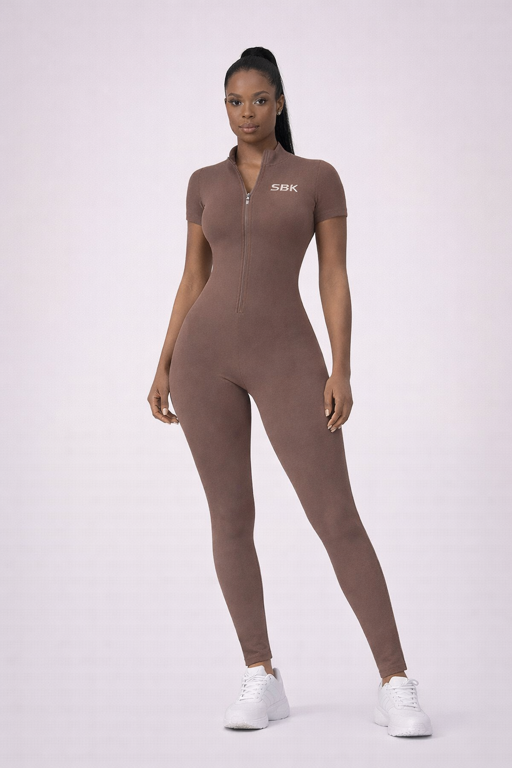 Zip Up One Piece Short Sleeve SBK Jumpsuit