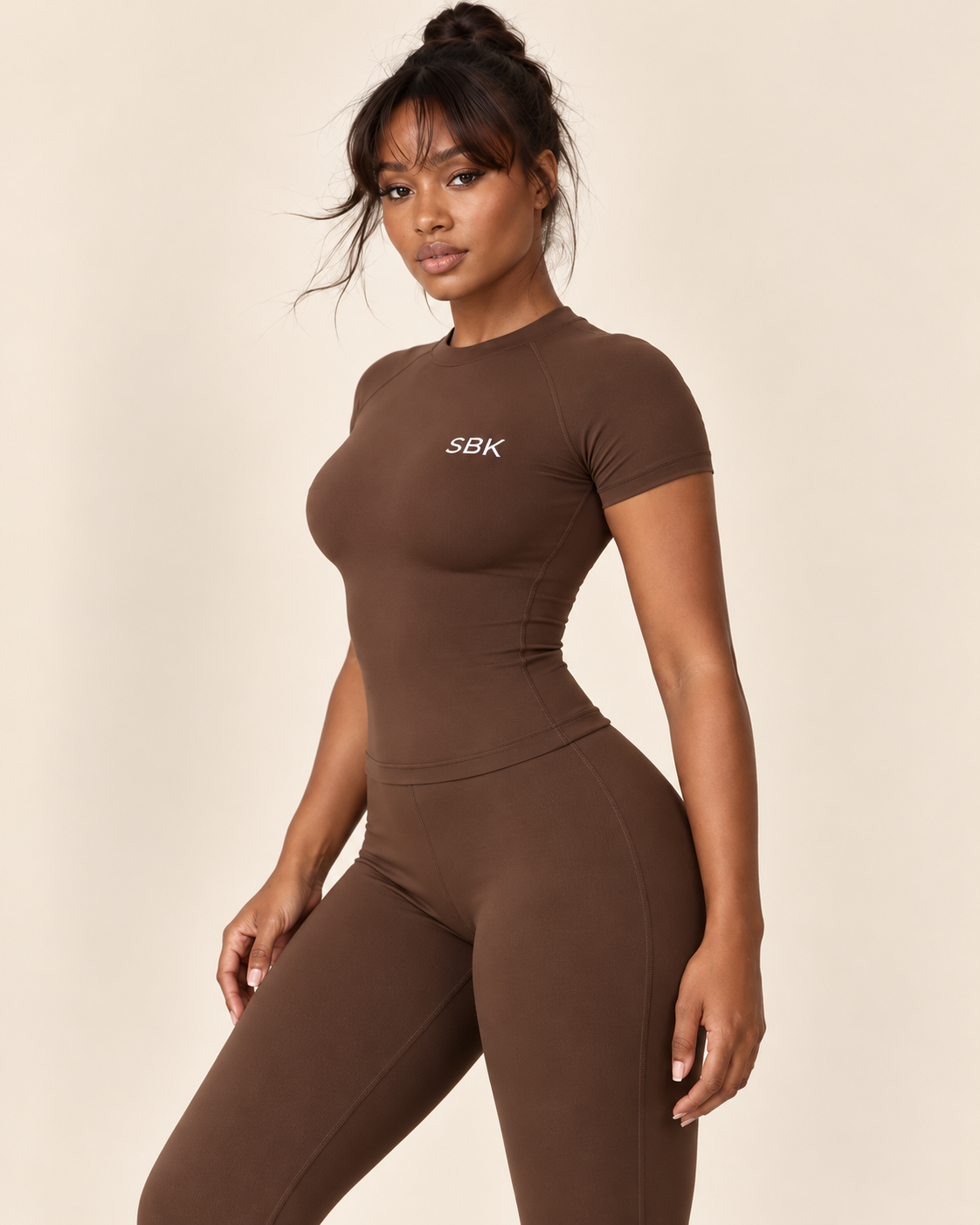 SBK Latest Two- Piece Active Wear Set- Scrunch butt