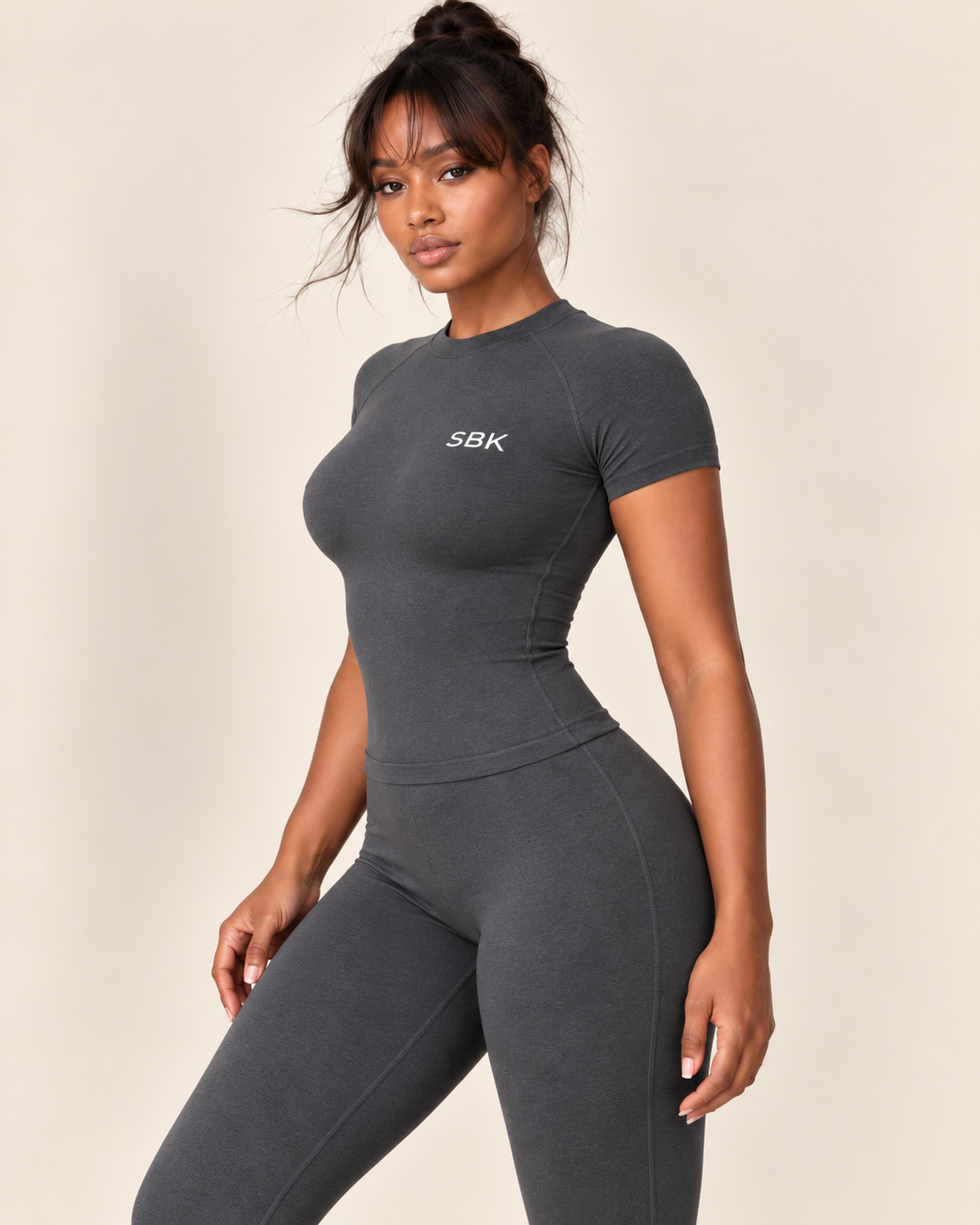 SBK Latest Two- Piece Active Wear Set- Scrunch butt