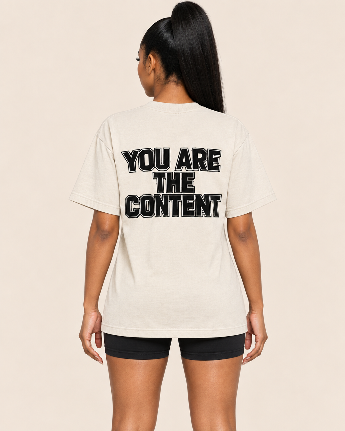 Life Is Content Tee – Cream